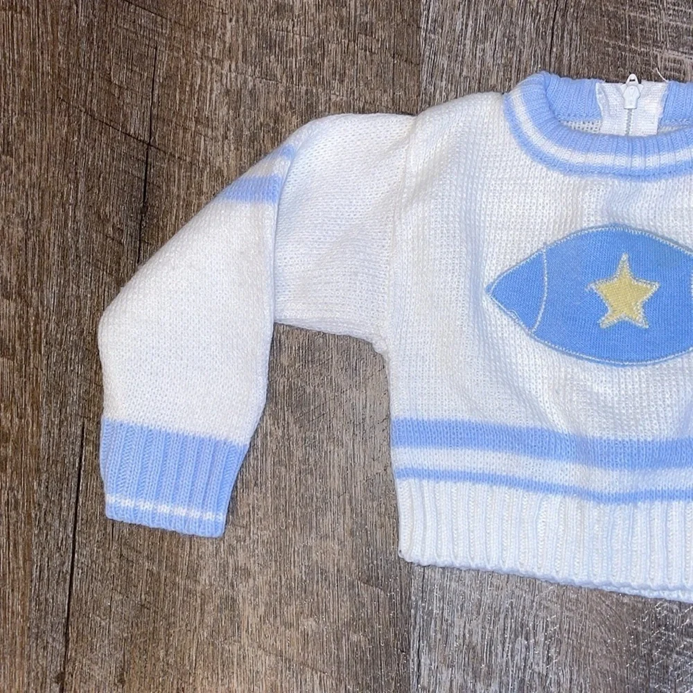 Carter’s Vintage Knit Varsity Stripe Football Sweater size 6/9 months